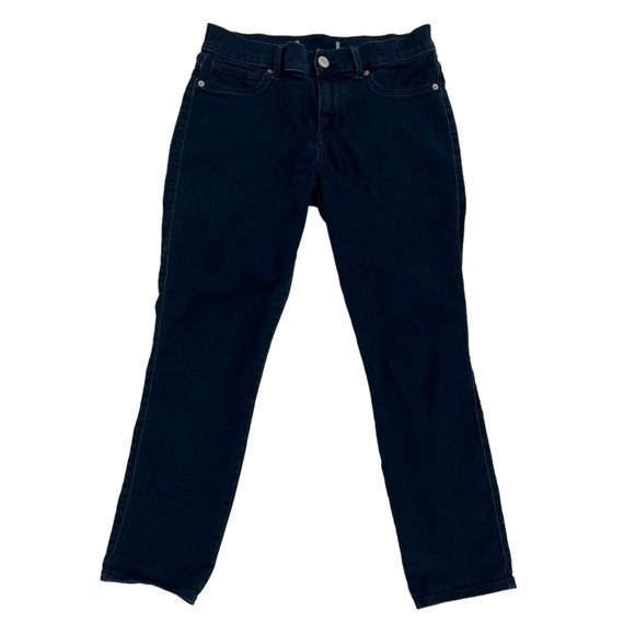 Express Blue Mid Rise Extremely Stretch Cropped Leggings Size 6 Women’s - Picture 1 of 5
